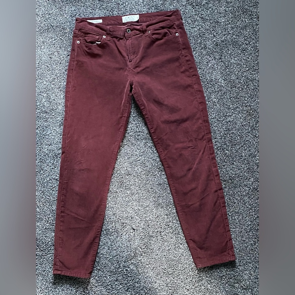 Lucky Brand Sofia Skinny Corduroys 12/31
 Maroon Colored